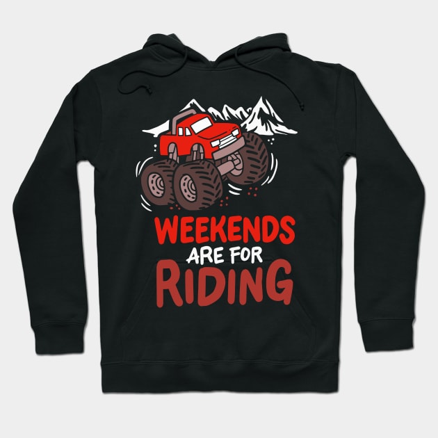 ATV / FOUR WHEELING: Weekends Are For Riding Gift Hoodie by woormle